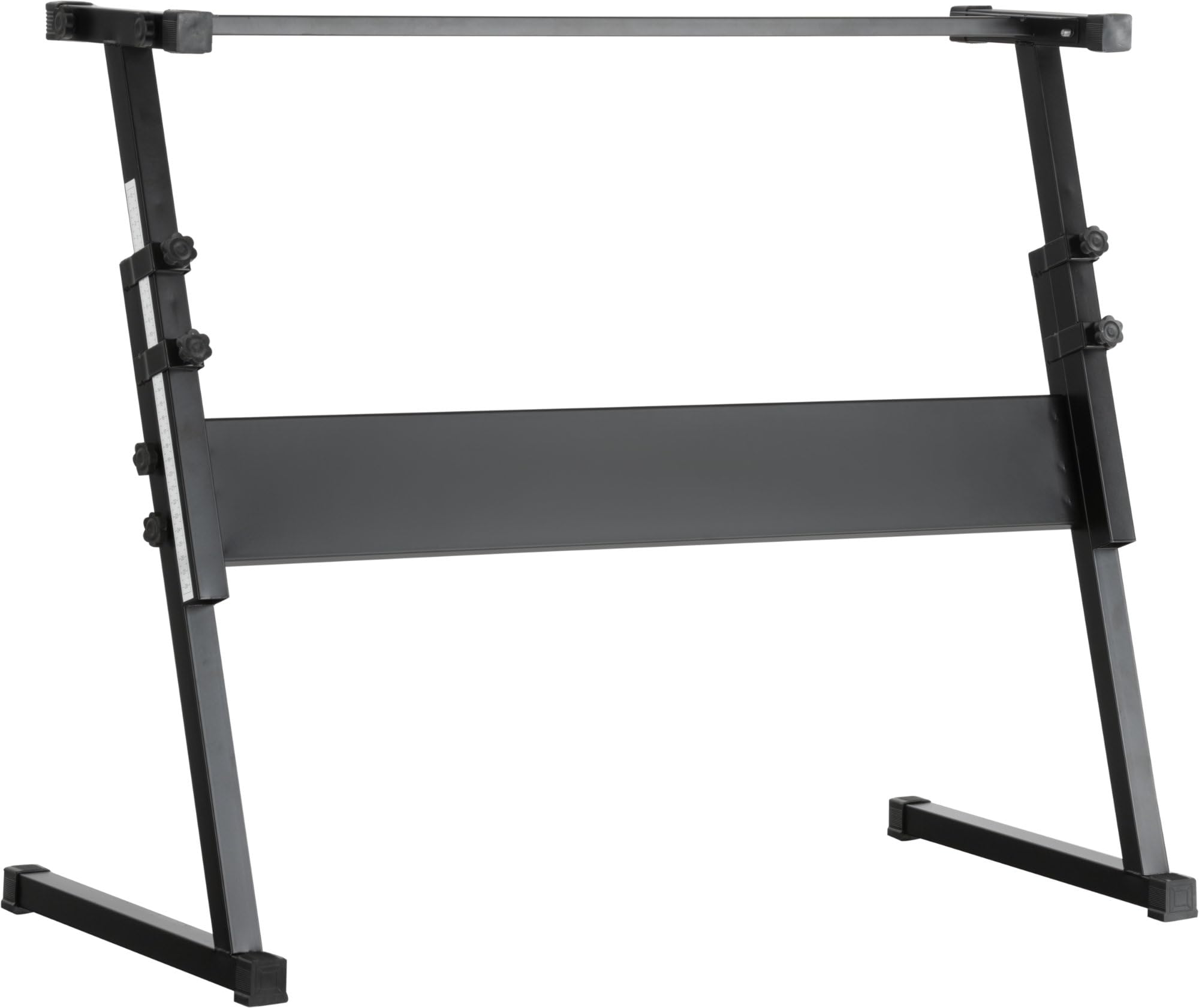 McGrey Soporte para Teclado Z - Tornillos de Giro Ergonómicos - Posicionamiento Preciso Gracias a la Escala Integrada - Altura Ajustable de 55 a 83 cm - Pies Goma para Evitar Rayones en el Suelo