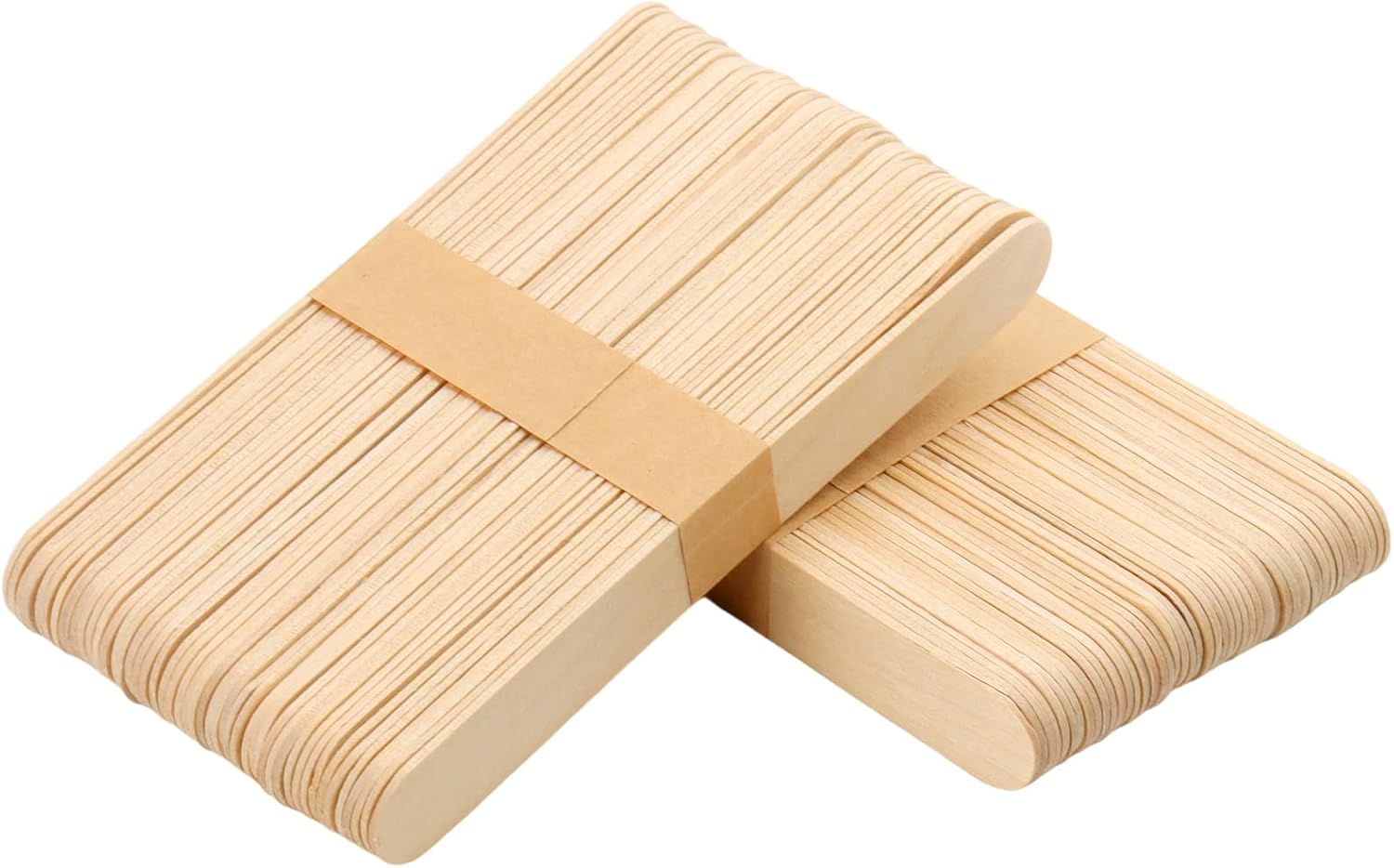 1200 Pcs 6 Inch Wooden Craft Sticks, Jumbo Wood Ice Pop Sticks for Waxing, Stirring, Plant Labels, Ice Cream, Craft Project