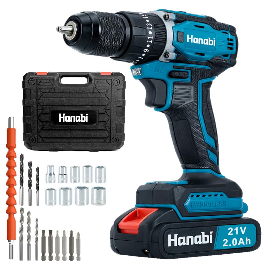 blaze777【O-946】HANABI ユニバーサル A-400 Hanabi Parafusadeira Brushless 21v 2 Bateria, Parafusadeira e
