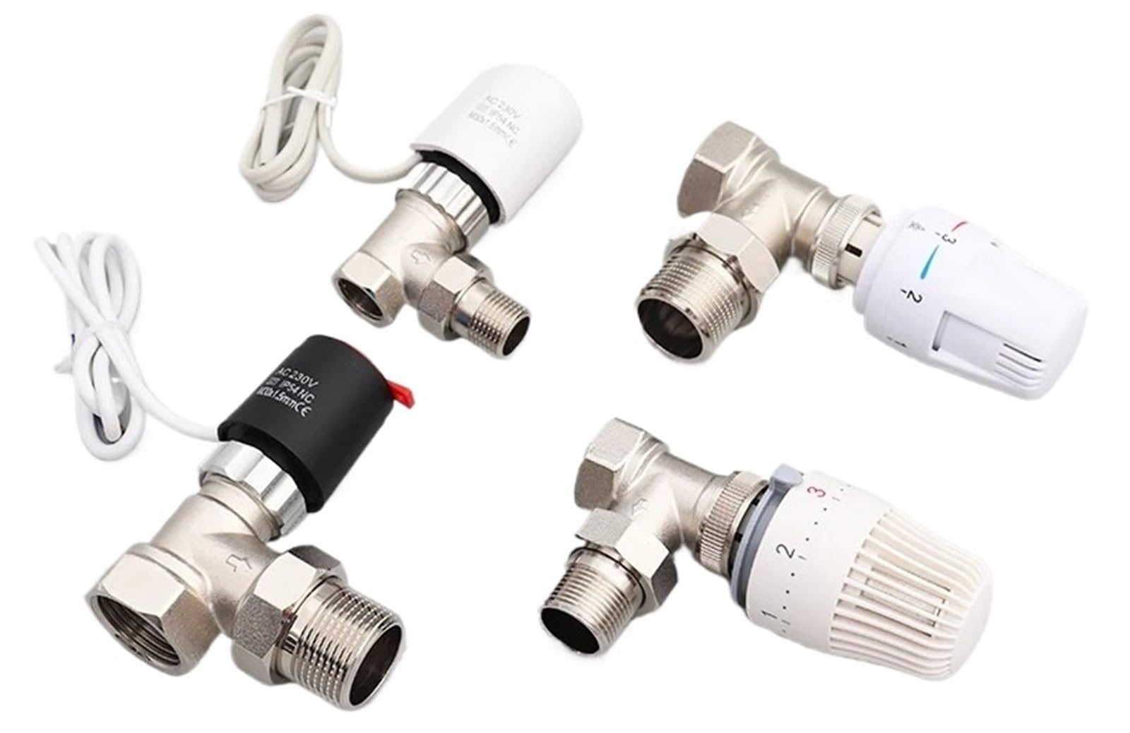 Vanne de radiateur DN15 angulaire système CVC régulation température