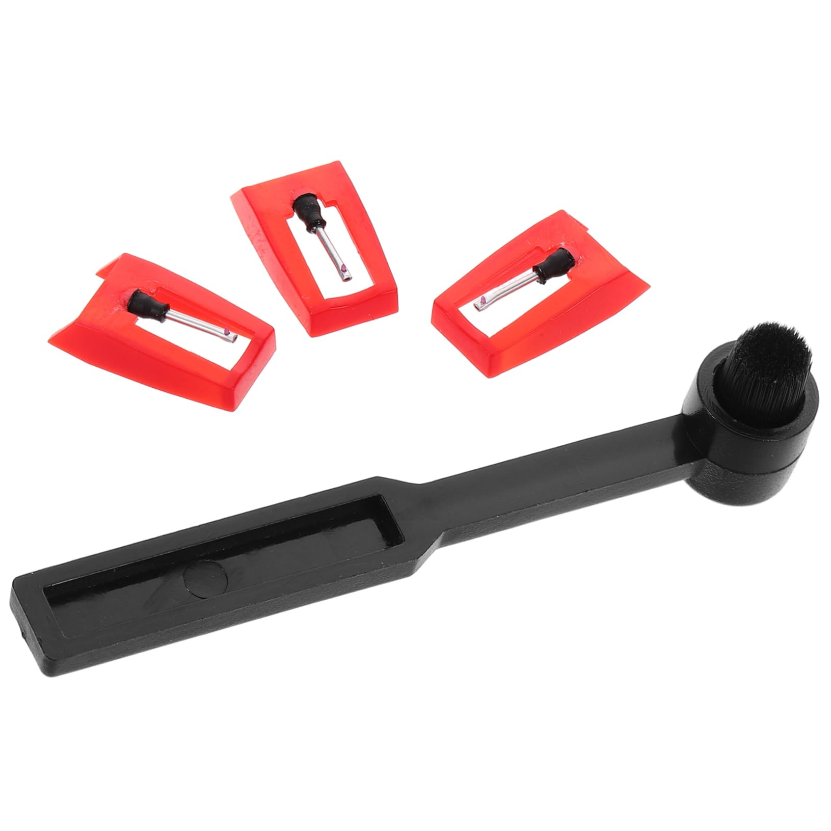 VICASKY Turntable Needle Cleaning Brush Pair Cleaner for Vinyl Records Replacement Kit Nonmagnetic Enhance Sound Quality