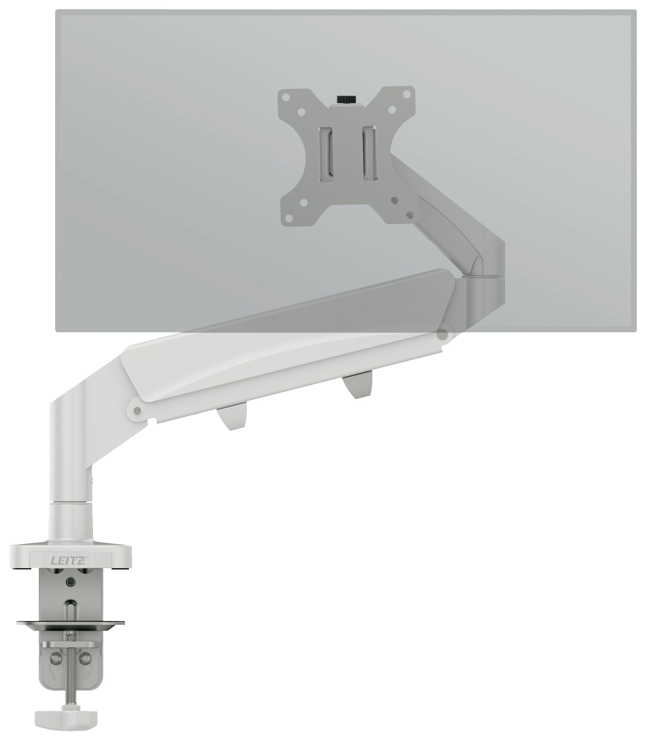 Leitz Ergo Space Saving Single Monitor Arm Light Grey 35704J
