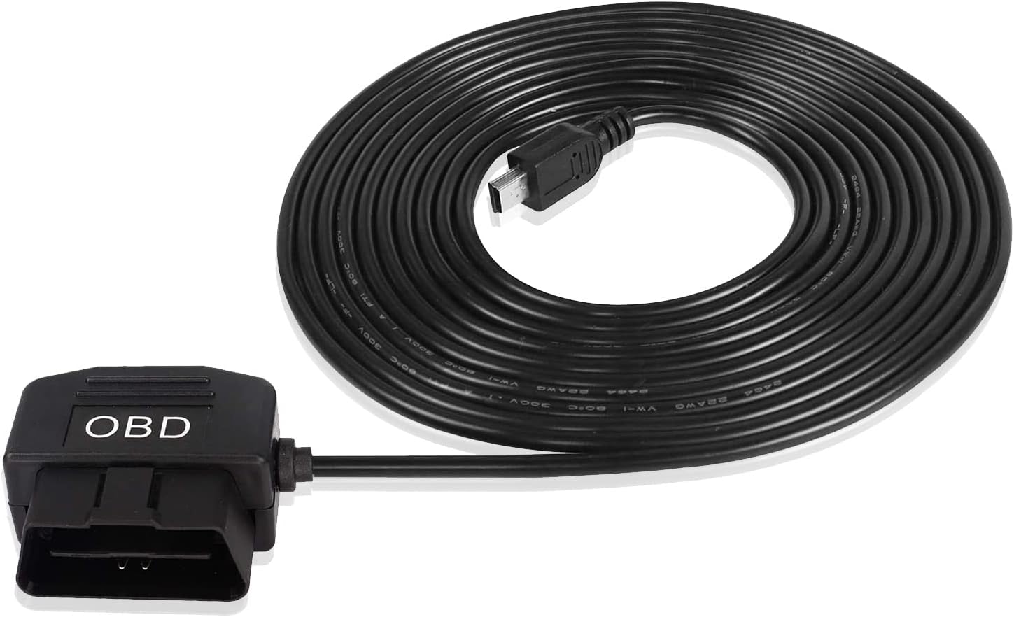 OBD2 Dash Cam Power Cable – USB-C, Supports 24/7 Parking Mode With Low Voltage Protection