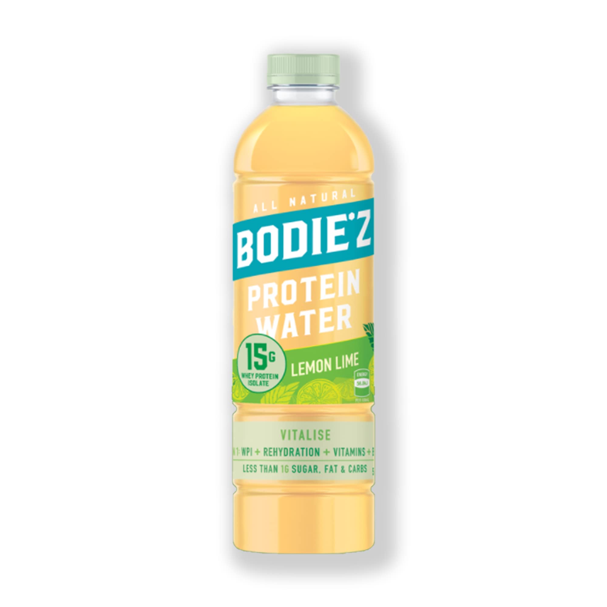 Protein Water Lemon & Lime - 15g Whey Protein Isolate - Low Sugar, Fat & Carbs - 500ml (Pack of 4)