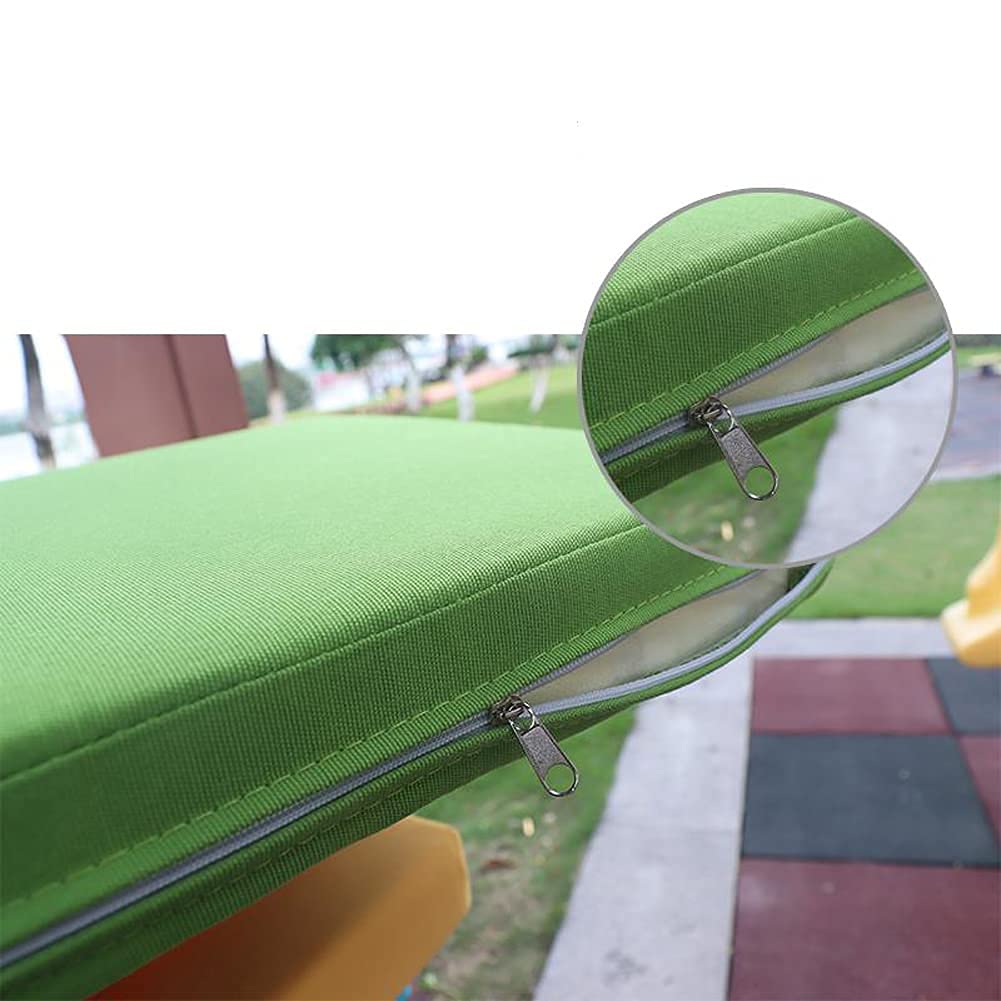 Cuscino Per Panca Da Esterno Impermeabile - 100x40x5 Cm, Verde, Con Laccetti, Per 2/3 Posti