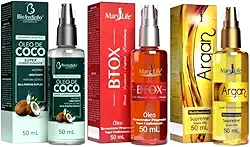 Bio Instinto Óleo de Coco Super Condicionador, Mary Life Btox Óleo Reconstrutor Progressivo, Argan Supreme, 50ml, Kit Tratamento Capilar