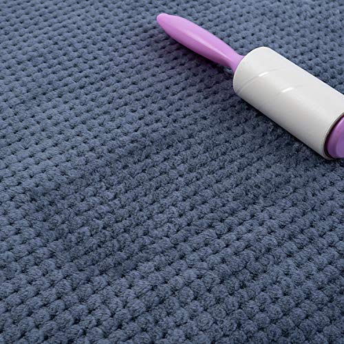 Image of Warm Soft Fuzzy Dog or Cat Blanket, Plush Fleece Throws for Puppy, Kitten, Bed, Couch, Sofa, Travel (S /24 inch x 32 inch, Blue)