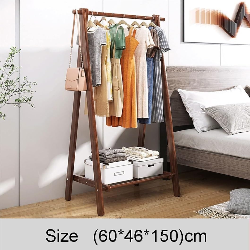 Laundry Rack Clothes Drying Rack Clothes Airer Hanging Racks for Clothes Easy Storage Clothes Drying Rack Folding Hanger Rack for Bed Linen Clothing Clothing Drying Rack,60 * 46 * 150cm