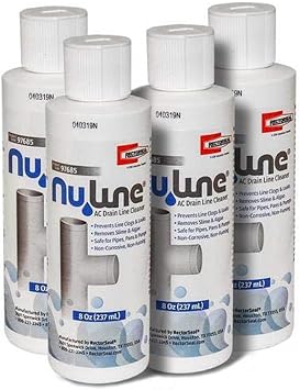 Liphontcta 4-Pack NuLine HVAC Condensate Nu-Line Drain Cleaner, 8 Ounce