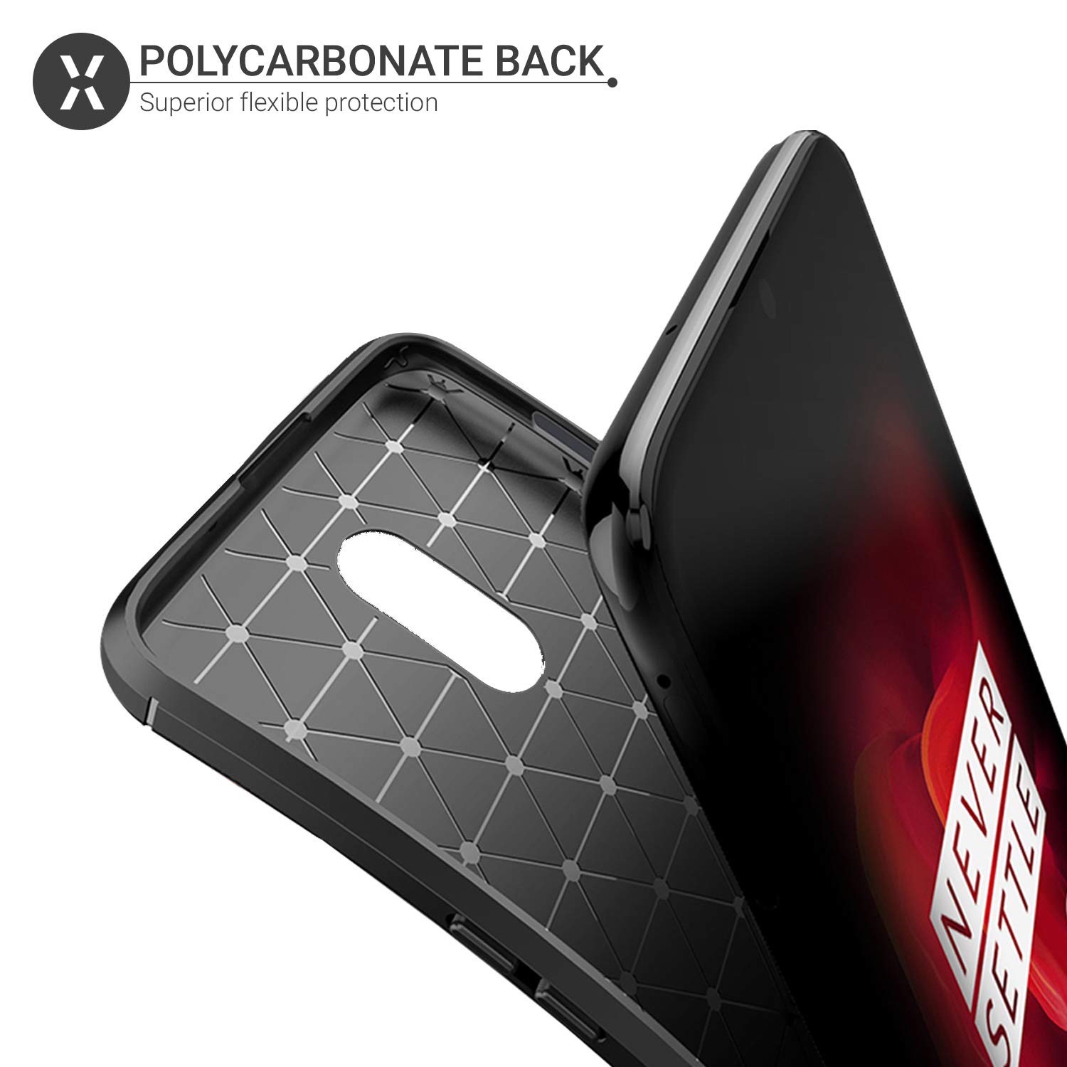 TECHGEAR CarbonFlex Case For OnePlus 7, Premium Luxury Flexible Soft - View #4