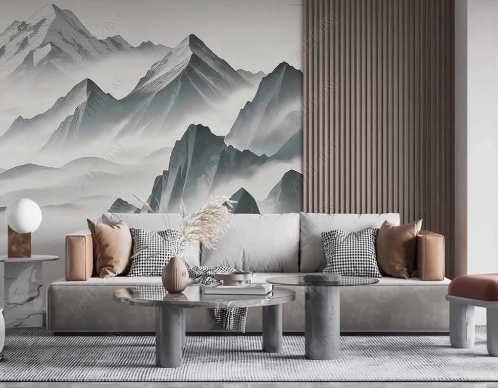 Papier peint intissé paysage or poster geant mural pour salon