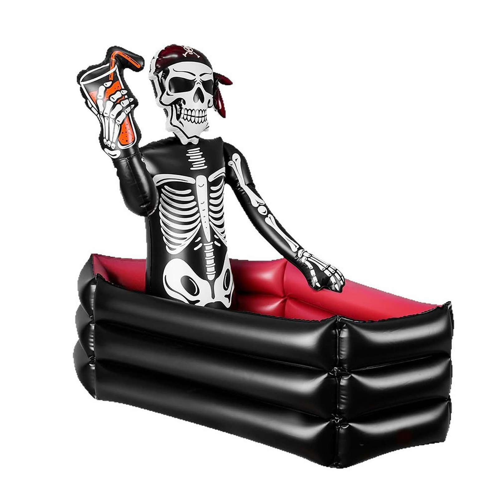 Halloween Inflatable Coffin Cooler, 35 Inch Halloween PVC Drink Bucket