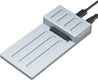 GLOTRENDS H7 Stacja Dockingowa 10Gbps USB-C do SSD/HDD 2.5 cala U.2/U.3 & SATA, Kształt "Lay-Flat", Kontroler RTL 9210C, Ciało z Stopu Aluminium, Kable USB C-C i C-A