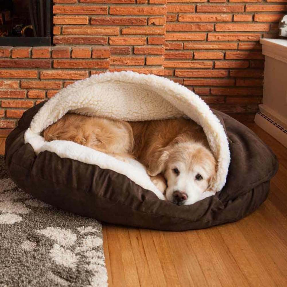 Cama grande para perros, cueva, invierno, nido cálido para mascotas, cama para perros, gatos, saco de dormir grande, suministros para mascotas, caseta para perros, nido extraíble para