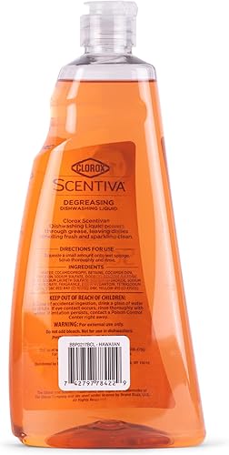 Miniatura 4 de Clorox Scentiva - Jabón para platos  Líquido de gran olor para lavar platos que corta a través de la grasa resistente rápidamente  Fórmula de