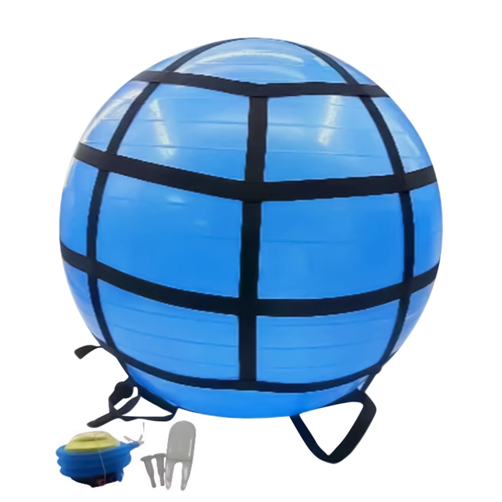 Gymnastikball, Fitnessball mit Pumpe, Anti-Burst-Ausrüstung, Core Stabilitätstrainer, 24 x 15 x 12 cm, Balance-Stretching, Pilates, Geburt für Zuhause, Fitnessstudio, körperliche Nutzung