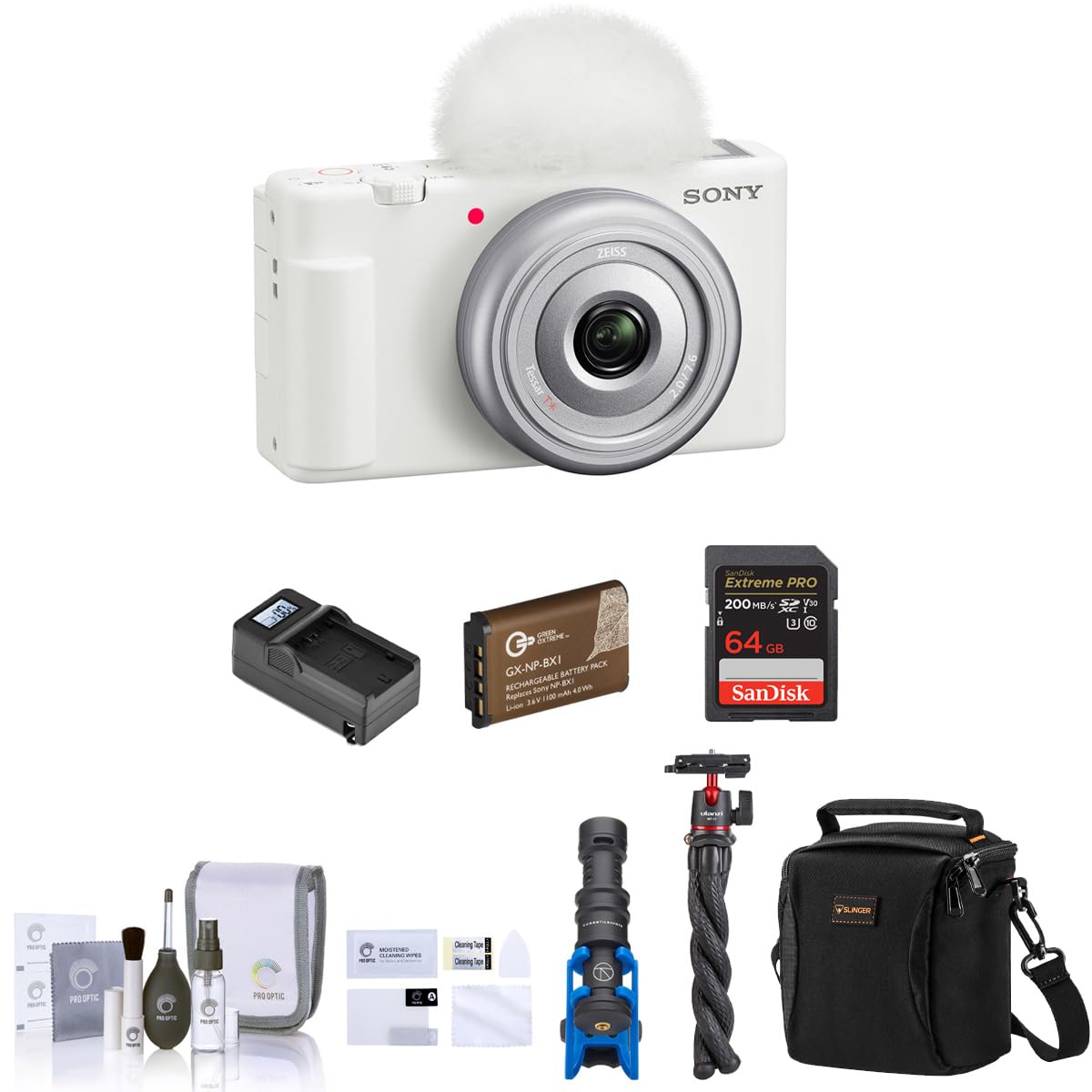 m*i様 新品未使用 SONY ZV-1F(W) 希少のホワイト 1年保証付き Amazon.com: Sony ZV-1F Vlogging Camera, White Bundle with 64GB SD