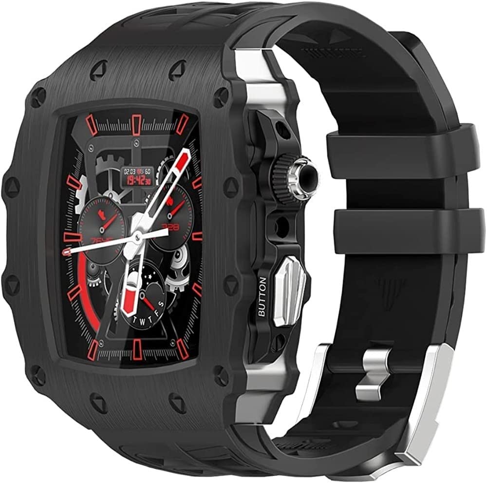 Mise à niveau de luxe pour Apple Watch 7 boîtier métal robuste