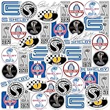 Shelby Cobra 50ct Vinyl Large Deluxe Stickers Variety Pack - Laptop, Water Bottle, Scrapbooking, Tablet, Skateboard, Indoor/Outdoor