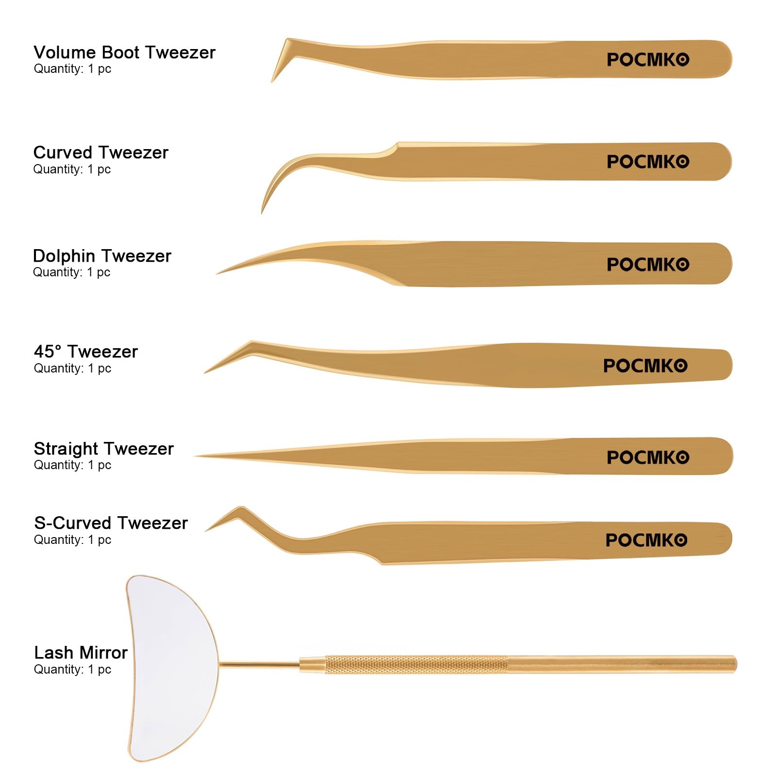 Pince à épiler professionnelle pour extensions de cils