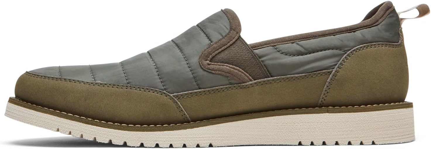 Rockport Men's Axelrod Quilted Slipper, Olive, 12