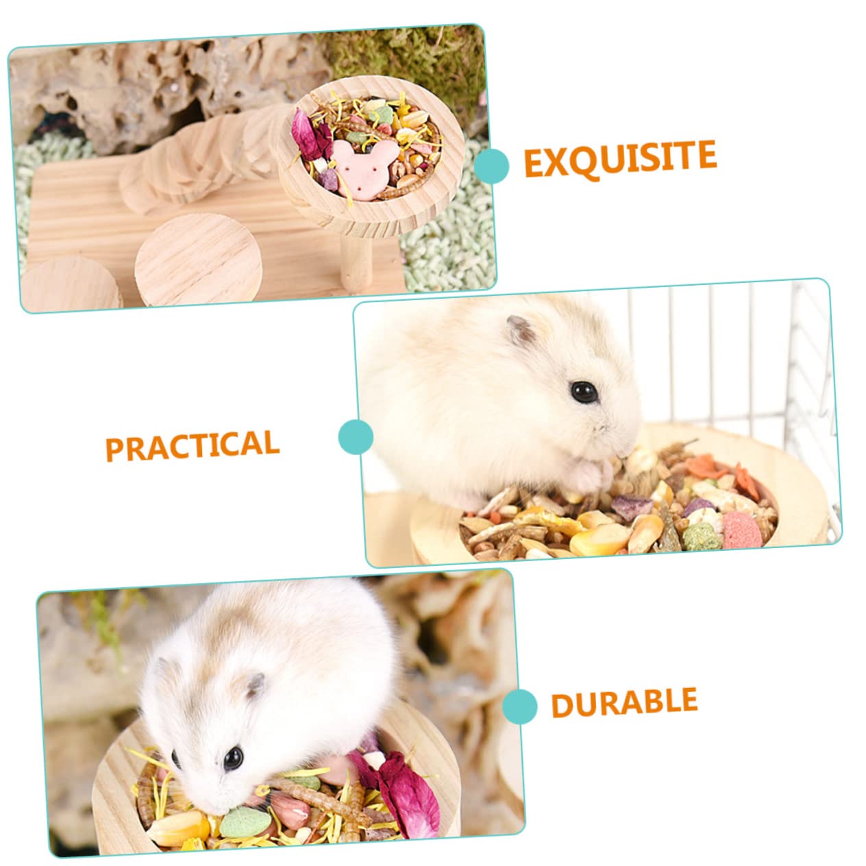 POPETPOP 10stücke Hamster Futtergeschirr Runde Anti- Futterhalter Für Kleintiere Futter Und Wassergefäß Für Hamster Und Andere Haustiere