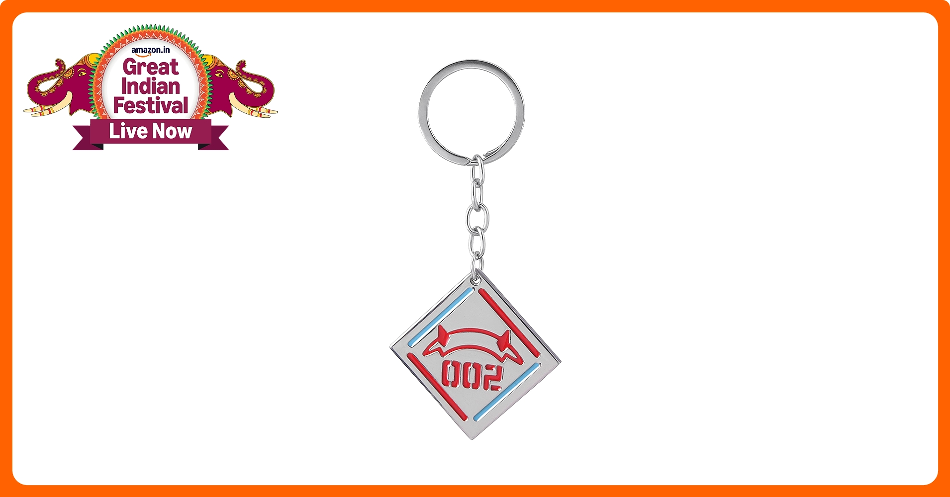 Zero Two 02 002 Logo Symbol Keychain Key Ring Pendant Charm