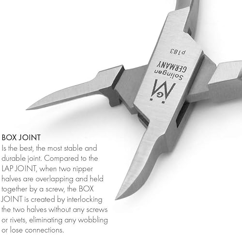 Miniatura 4 de Cortaúñas de acero quirúrgico con punta de pedicura cónica para uñas de pie, cortadores de esquina y clavos, herramienta alemana de podiatría de