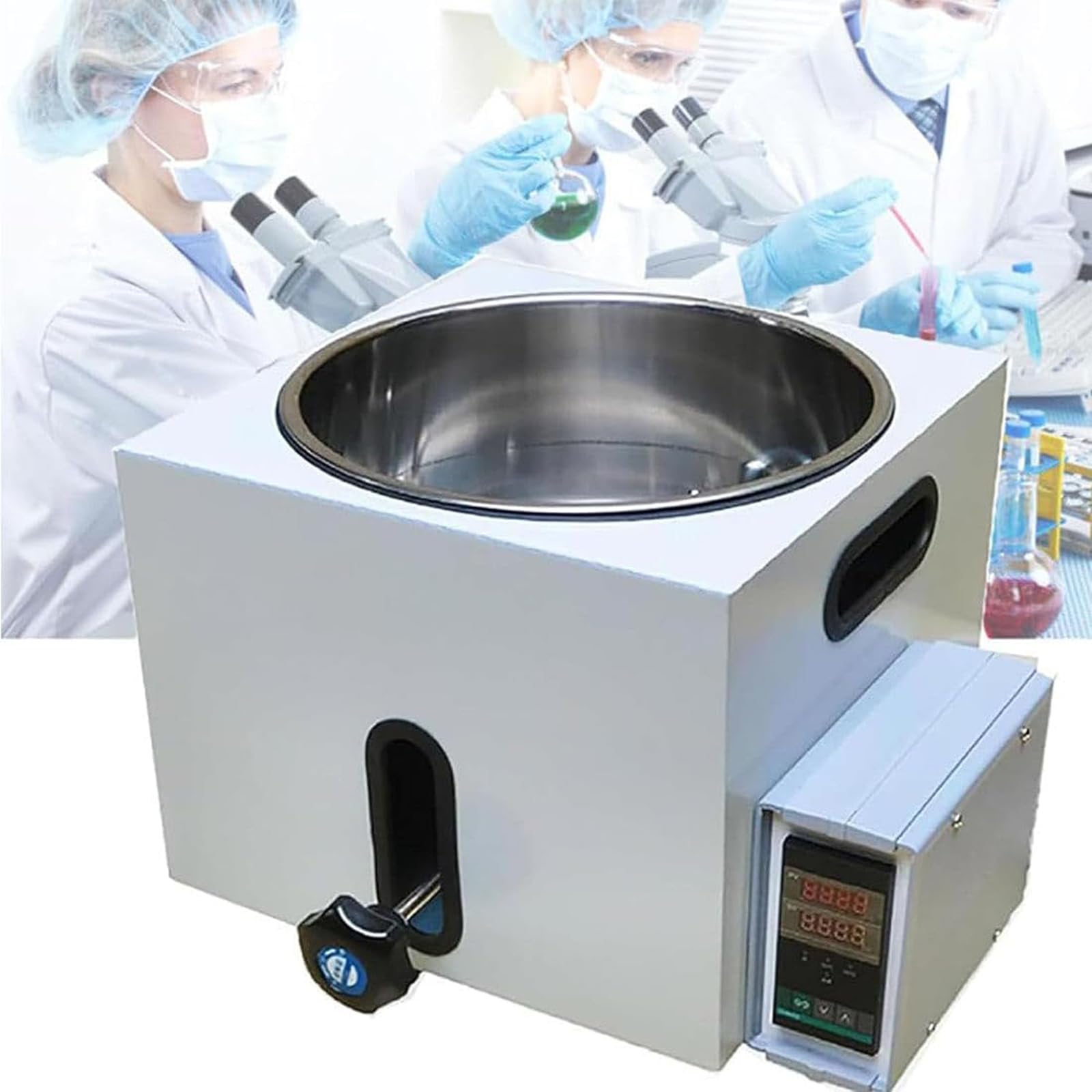 Laboröl- und Wasserbad, digitale PID-Steuerung bis 250 ℃, Edelstahlauskleidung, stabile Anti-Trockenverbrennung für Chemie, Lift-Typ-Design, 2 l, 3 l, 5 l, 10 l Optionen
