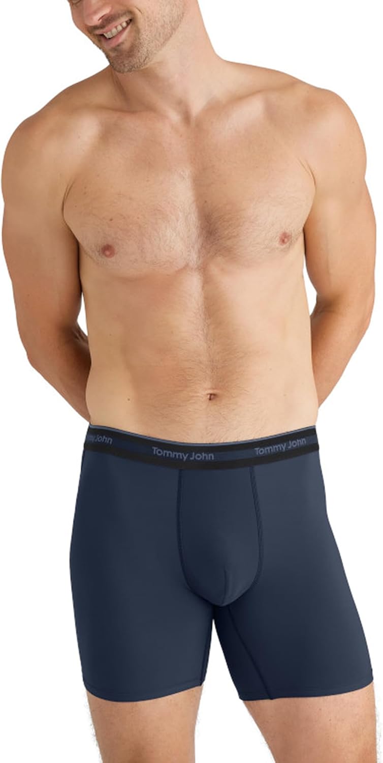 Tommy John Men's Comfort Micro Boxer Brief Underwear - 6" 3-Pack, Brushed Microfiber, 4-Way Stretch & Stay-Put Waistband - Image 2