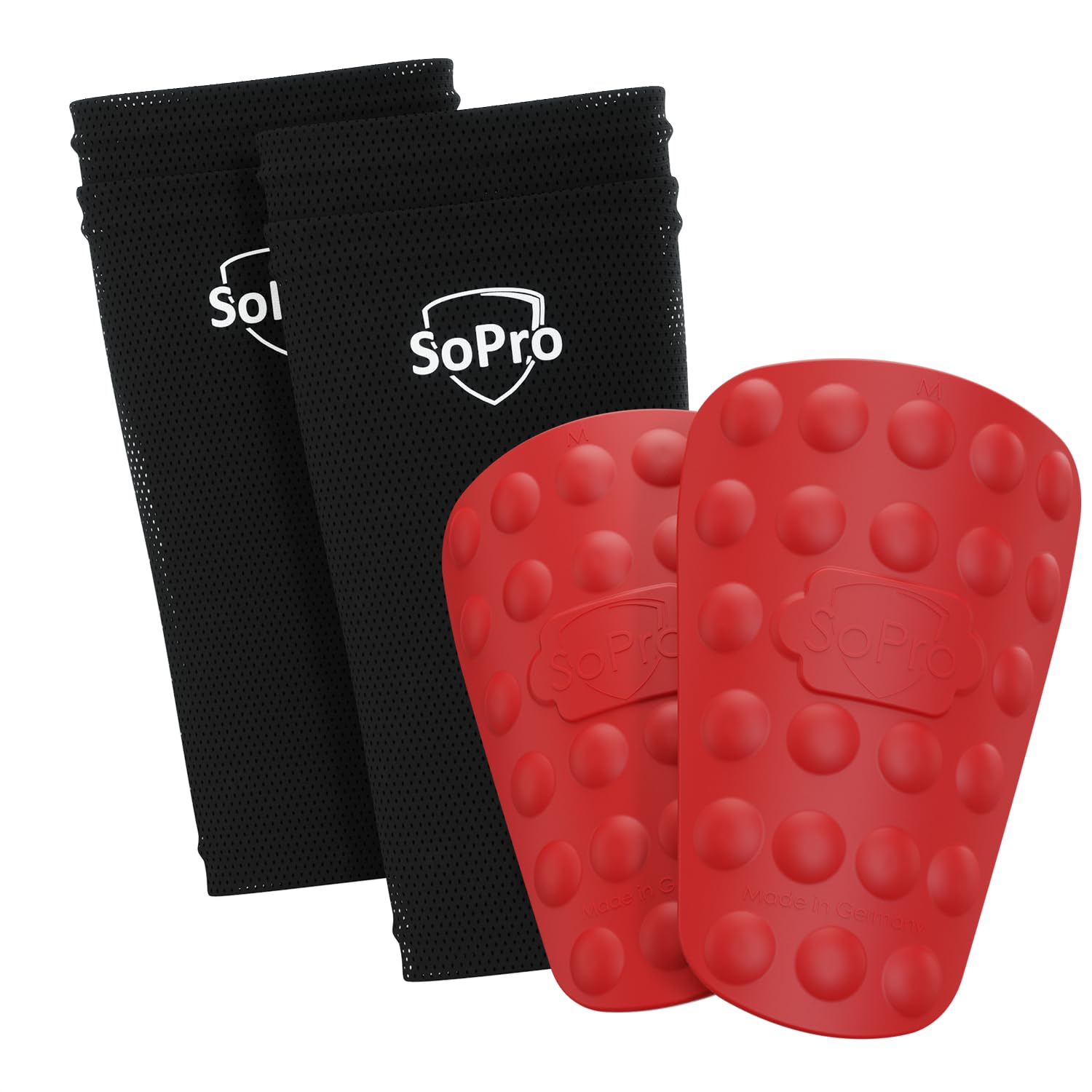 Parastinchi SoPro Ultra Leggeri Per Calcio - Unisex Adulti E Bambini Con Calzini Antiscivolo - Made In Germany - Foto 2
