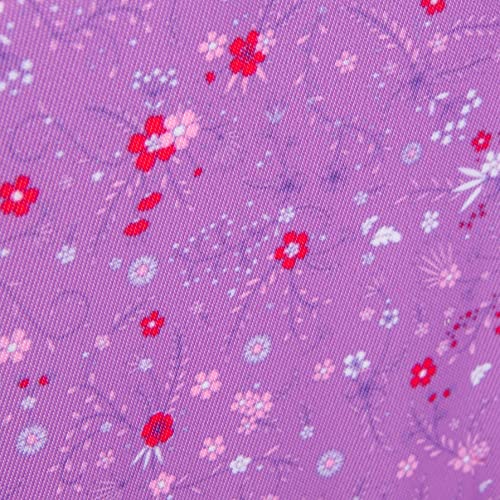 Image of Oxford Floral Large Capacity Pencil Case Purple