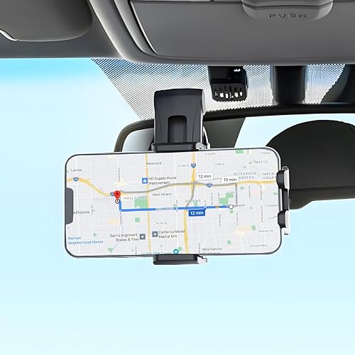 Miniatura 6 de Soporte multifuncional para teléfono de automóvil, espejo retrovisor para vehículo, soporte para teléfono celular, rotación de 360 grados, soporte