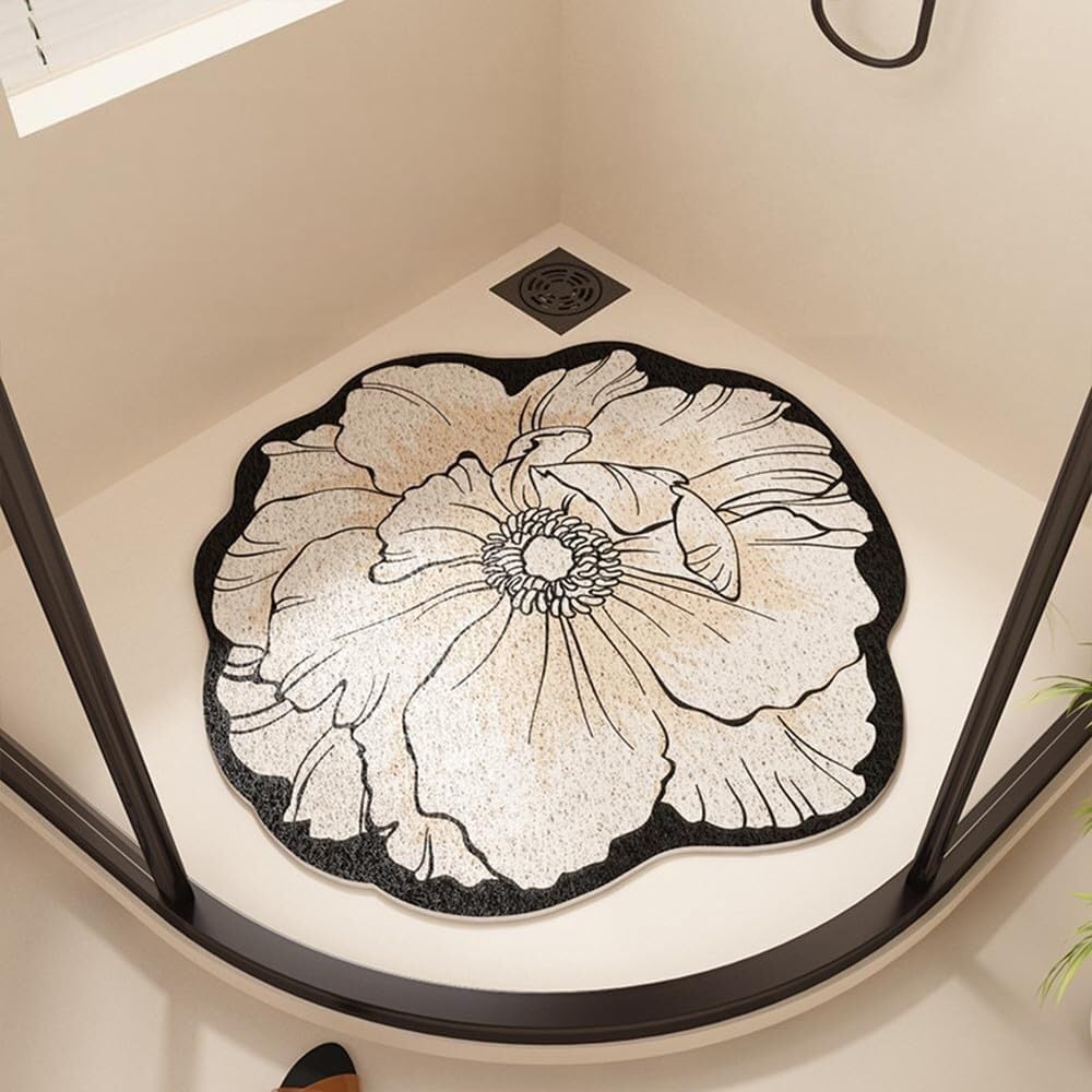 VUIKLCty Soft Rubber Loofah Bath Mat With An Elegant Design; Quick-drying