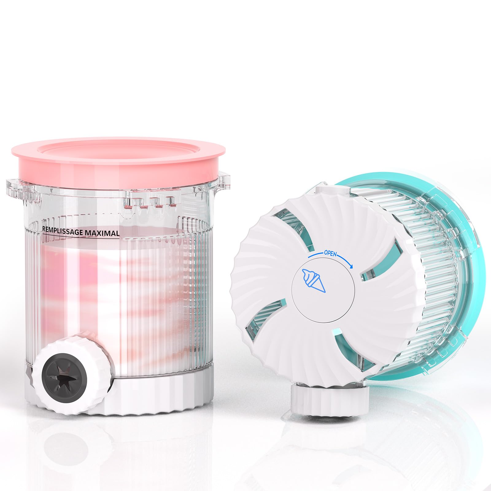 2 Pack for Ninja Creami Swirl Pints and Lids Compatible with Ninja NC700 Series, NC701, NC701C, Creami Containers for Swirl Ice Cream &amp; Soft Serve Makers, BPA-Free, Dishwasher Safe