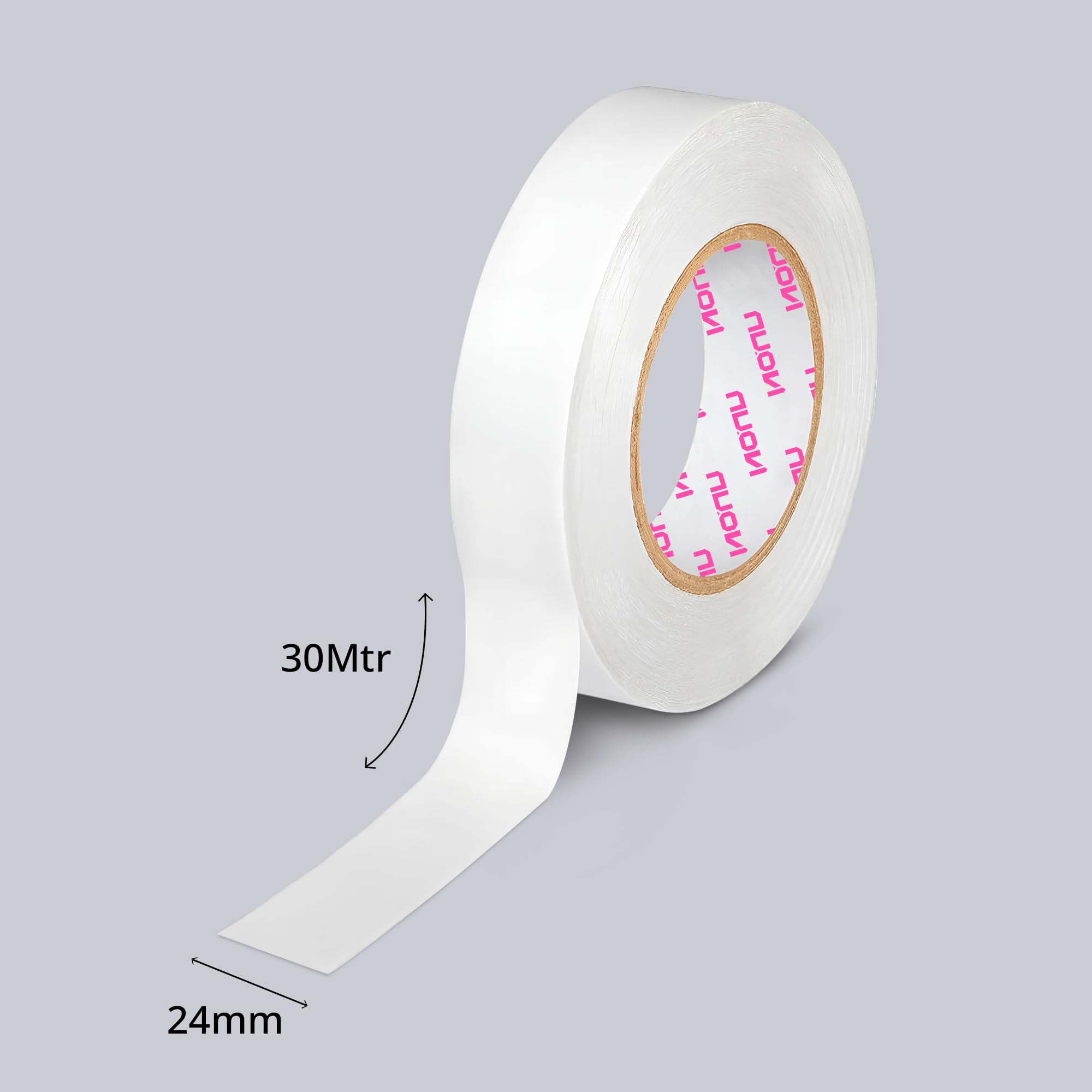Nastro biadesivo traslucido, 30 m x 2,4 cm, nastro biadesivo traslucido, ideale per scrapbooking, buste, poster, artigianato, fai da te e altro (confezione da 1)