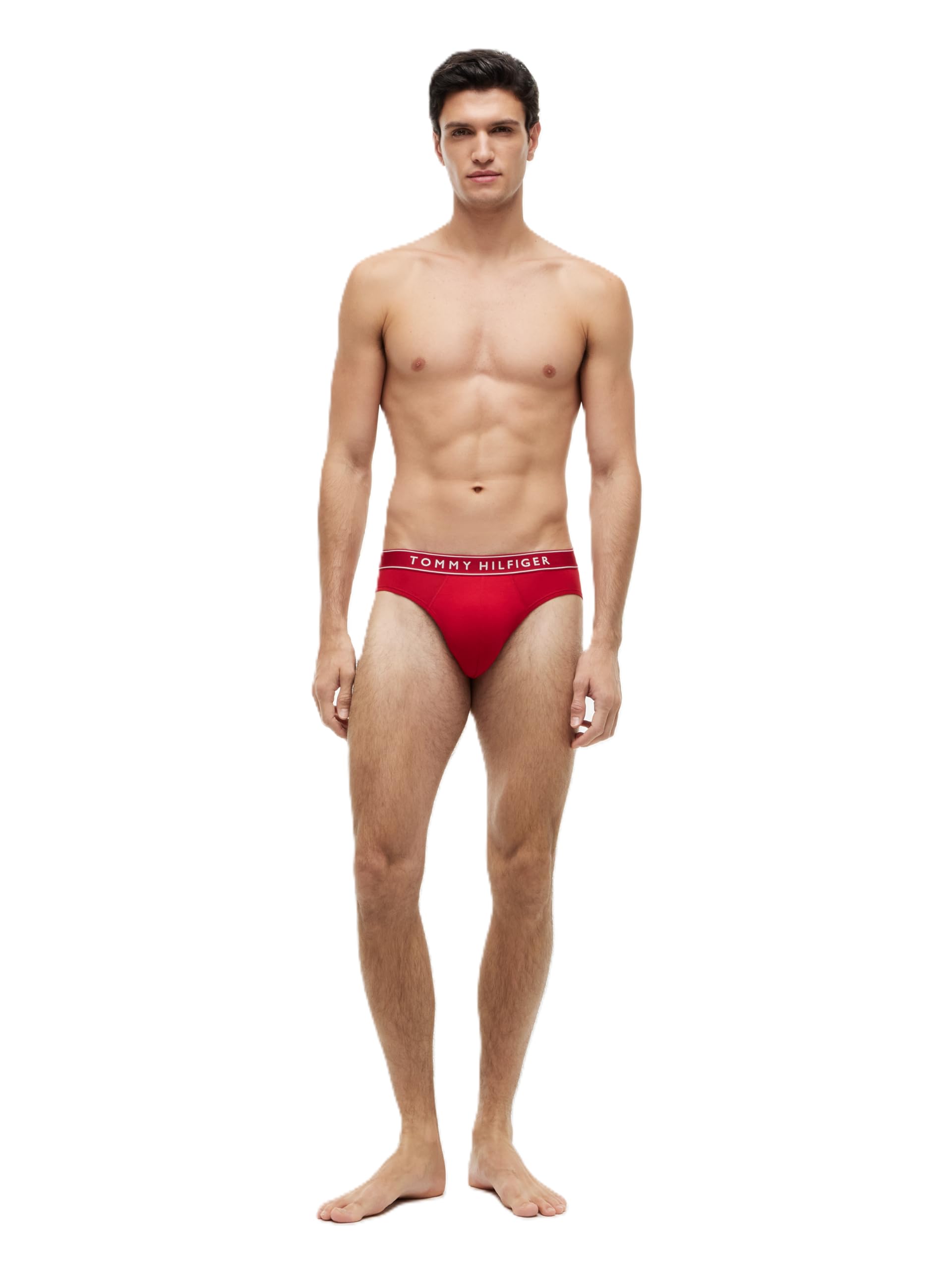 Tommy Hilfiger Uomo Slip Hipster Confezione da 3 con Fascia con Logo