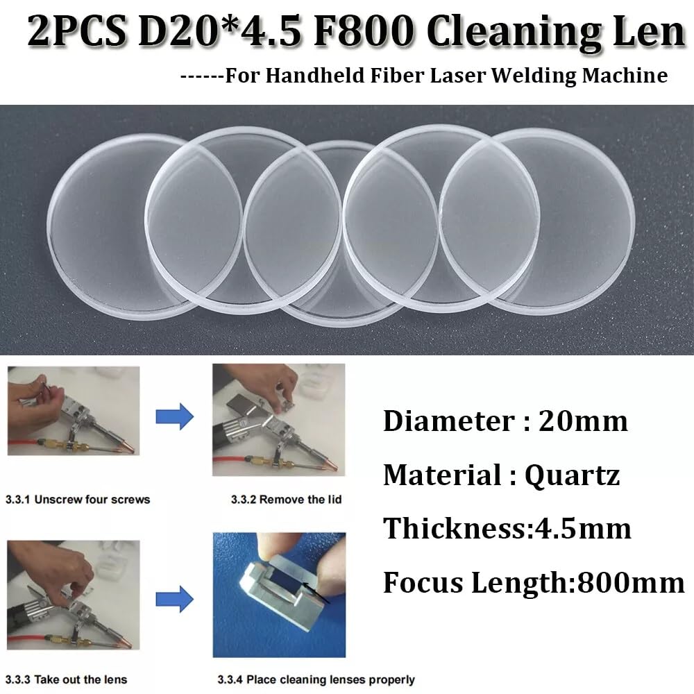 Protettivo/Messa a fuoco/Pulizia/Lente per Macchina di Pulizia Laser (5 PCS D30* 2)