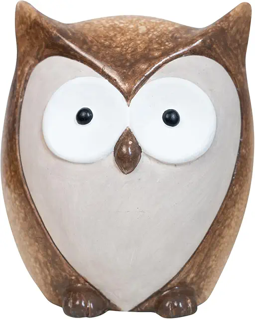 HEITMANN Keramik-Eule Deko-Figur Braun/Beige, 21,5 cm - Hjorth Keramik