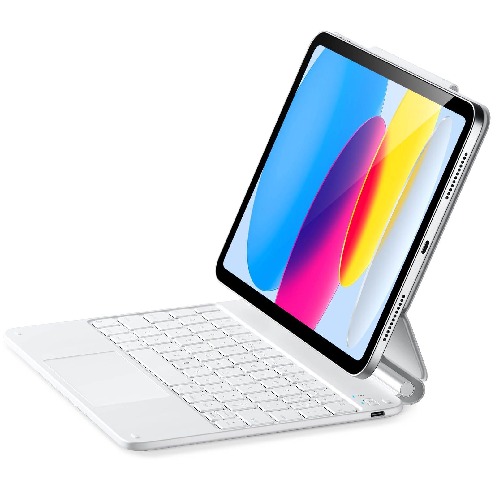 Photo 1 of ESR iPad 11th(A16, 2025)/10th Gen Case with Keyboard, Magic Keyboard Case with Backlit Keys, Easy-Set Floating Cantilever Stand, Precision Multi-Touch Trackpad, White