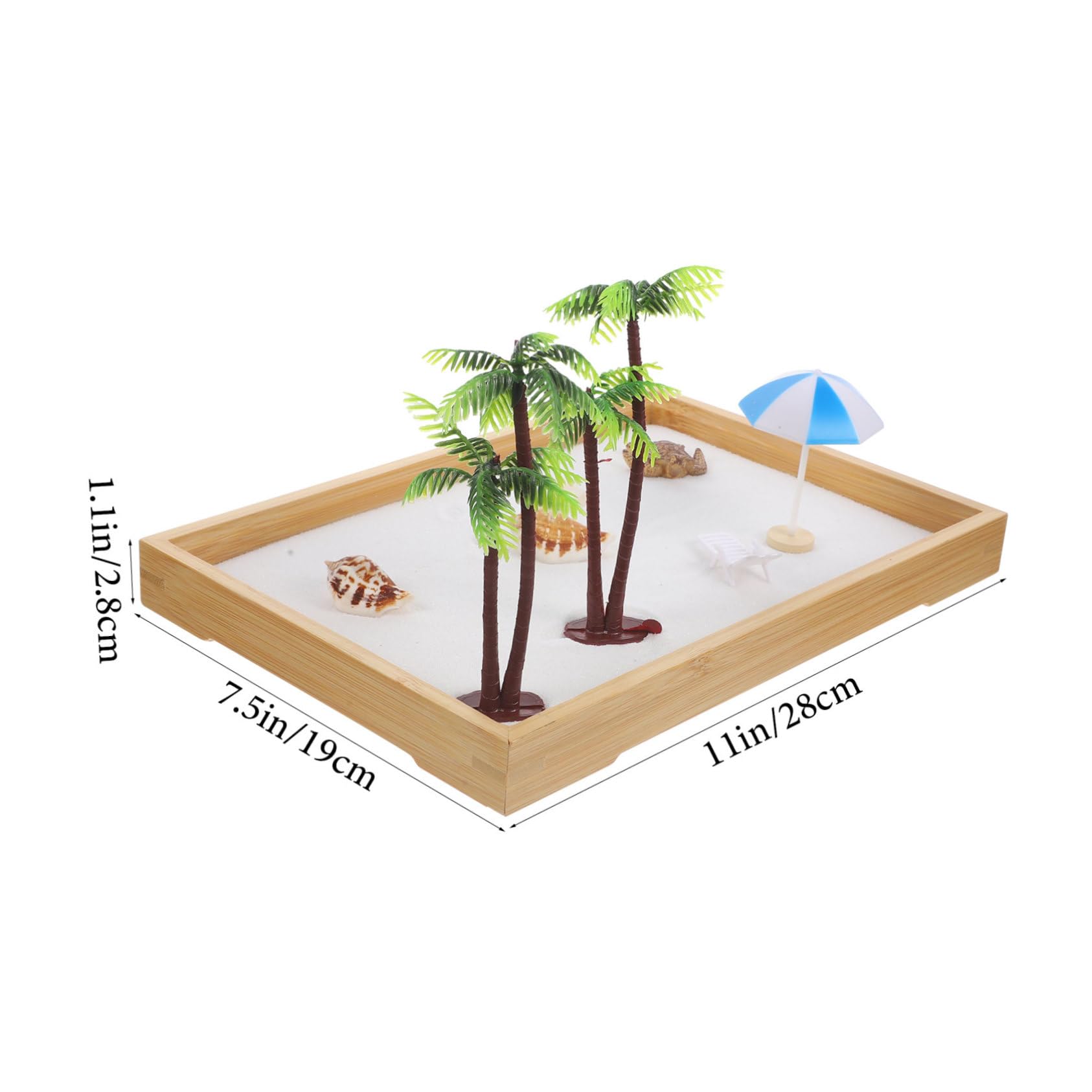 Unomor Elegant Tray for Zen Garden Miniature Landscape Ornament Office Decoration