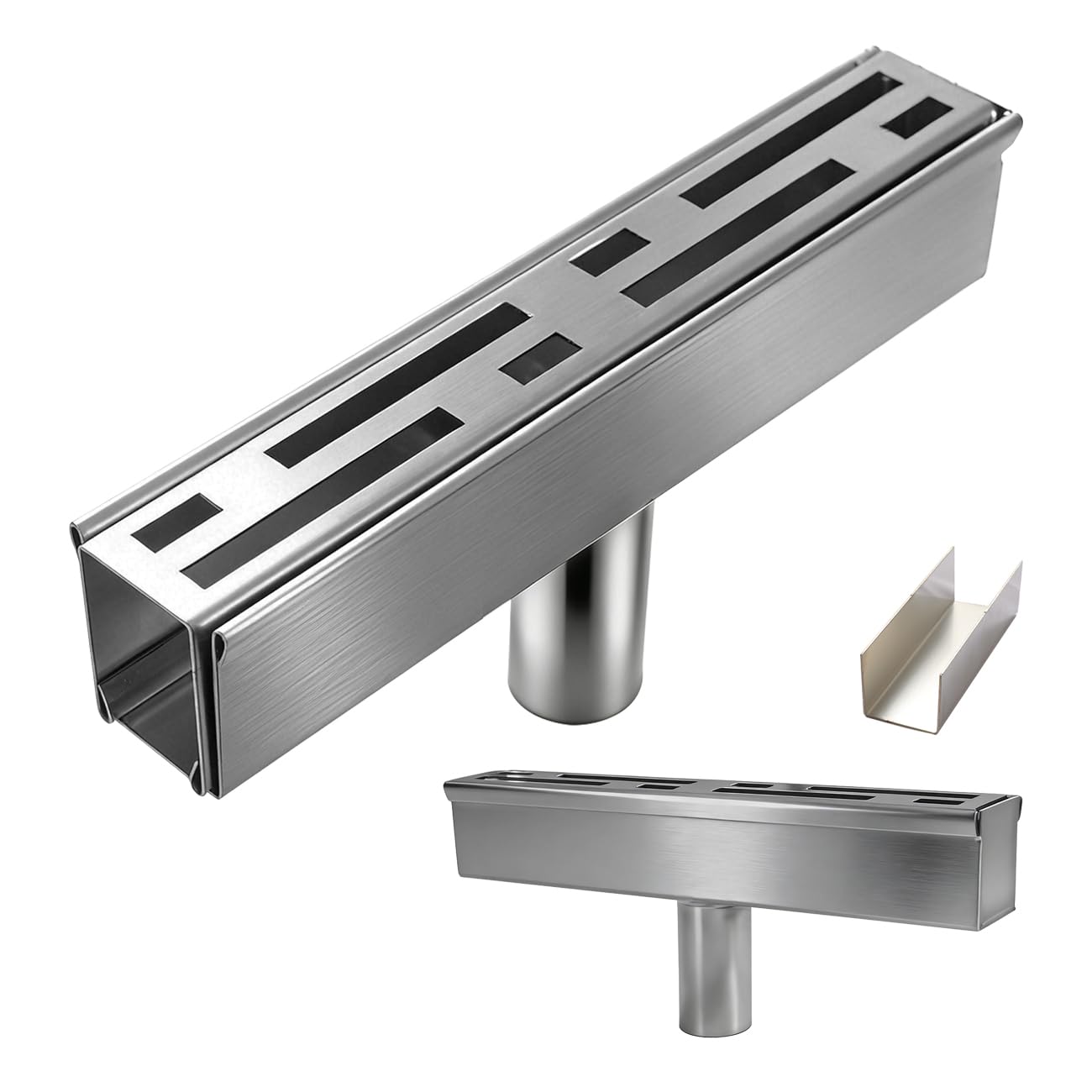 Drain Channel 90 Degree Angle with 2 Connectors for 1.25 Inch Wide SXSJMY Pool Drains/Mini Water Drainage Channel/Non Deep Patio Drain (L-1)