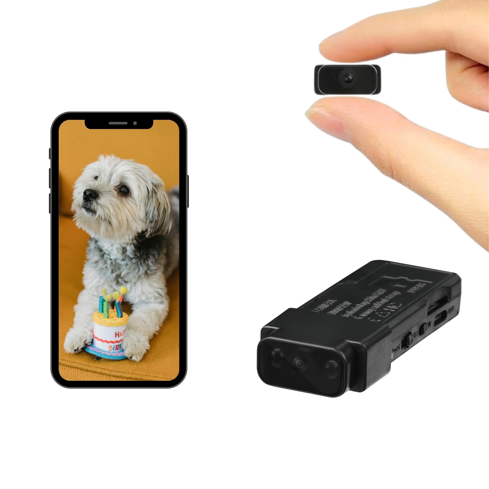 HiKam Mini cámara oculta 4K WiFi cuerpo delgado con visión nocturna, control de aplicación, solo video
