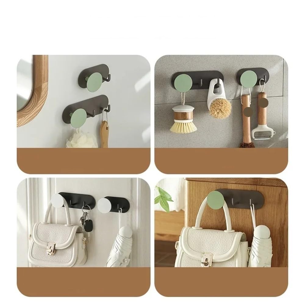 Ganchos multifuncionales simples for el hogar detrás de la puerta Ganchos antideslizantes for montar en la pared Ganchos for baño y cocina Ahorro de espacio Adecuado for colgar chaquetas, bufandas, to