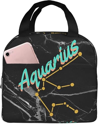 Miniatura 1 de RUAPIA Aquarius-Lunch-Bags, Insulated Lunch Box with Pocket Reusable Cooler Tote Bag for Picnic Beach