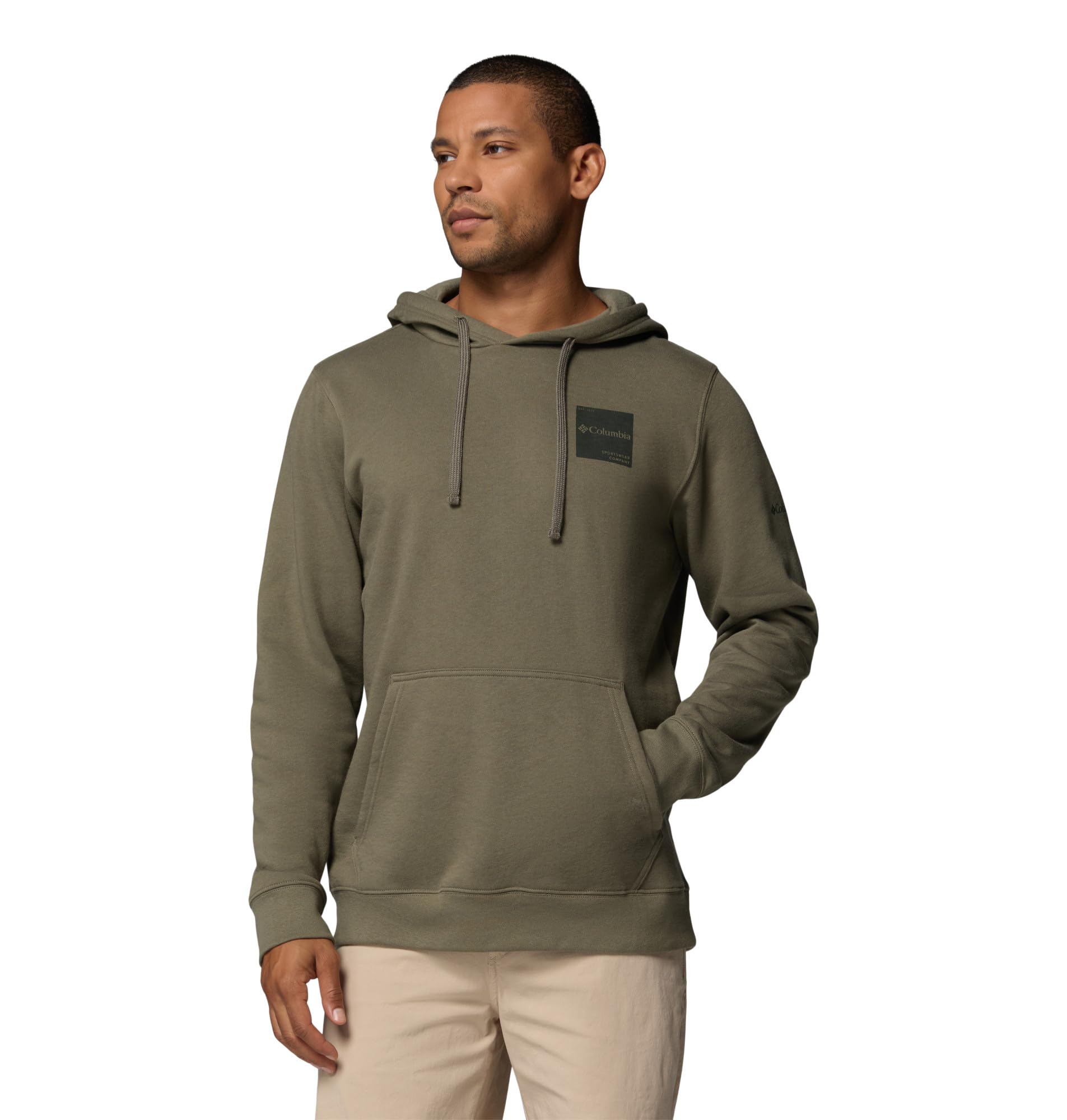 Columbia Men's Trek Hoodie, Hoodie, Stone Green/Boxy Brand, Large