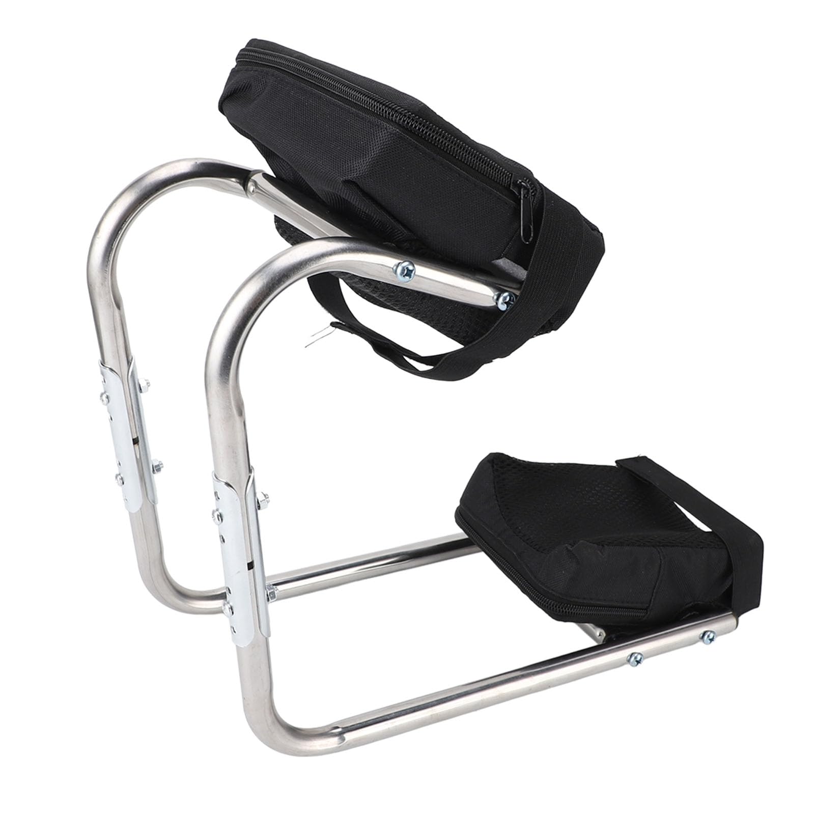 Agenocchiera da Giardino in Acciaio Inox Portatile Ergonomica | Sedile per Ginocchia, Telaio in Acciaio Inox, Piantagione di Aglio, Rimozione Erbacce, Uso da Giardino, Vano Portatile,
