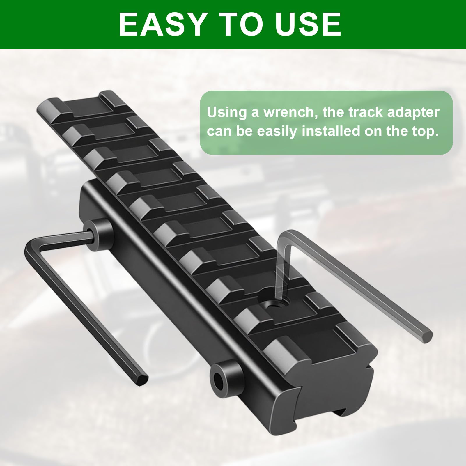 Convertisseur de Montage AR 11 mm Queue d'aronde Vers 20 mm Picatinny Rail Adapter Aluminium