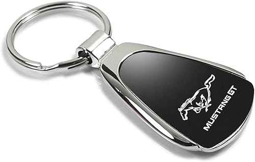 Miniatura 2 de Au-TOMOTIVE GOLD, INC - Llavero de lágrima negra con licencia oficial para Mustang GT, Negro -