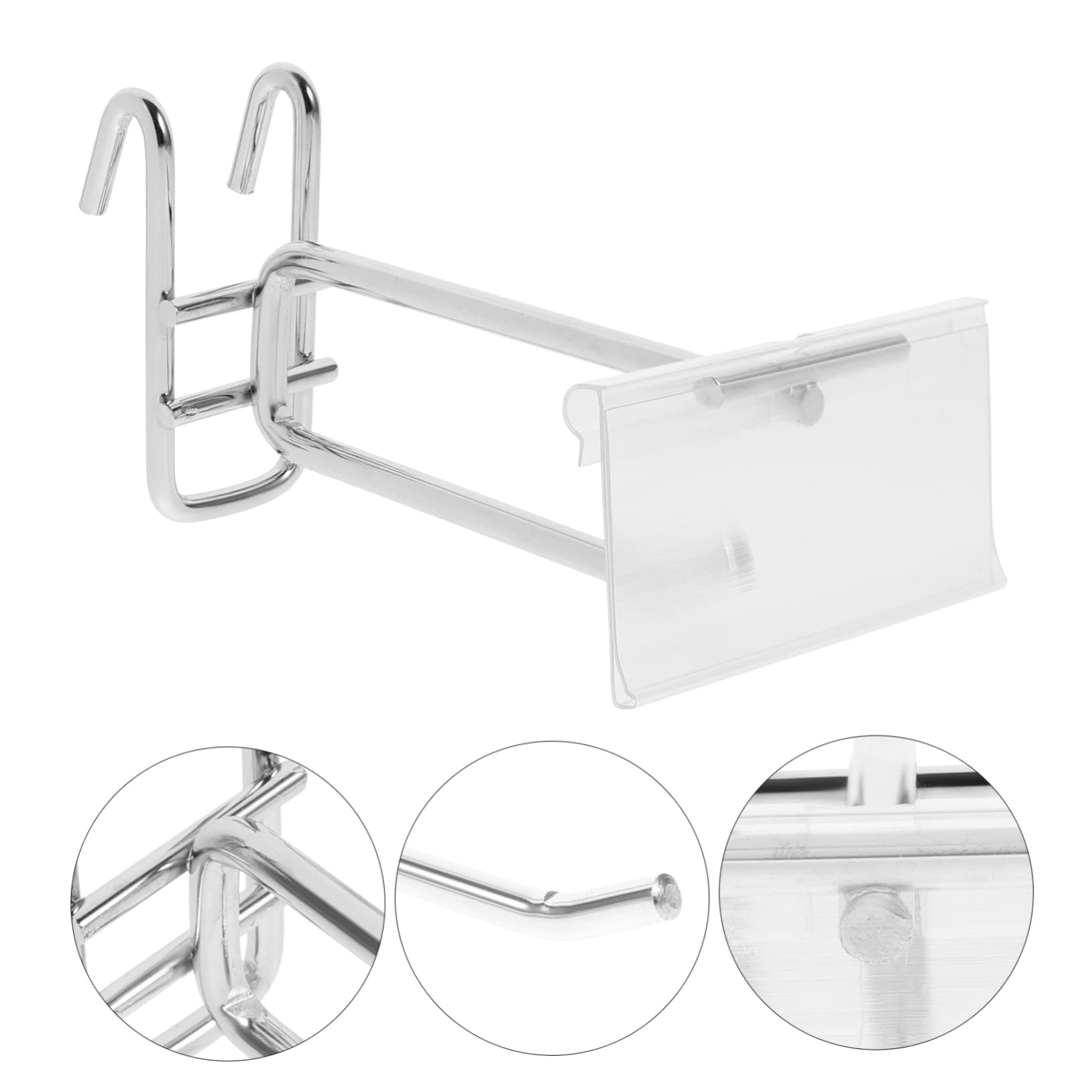 Alipis Lochwandhaken 6mm Tragstange mit Preisschild ein Stück Geformt 10 Stück aus Stahl Robust für Werkstatt und Einzelhandel